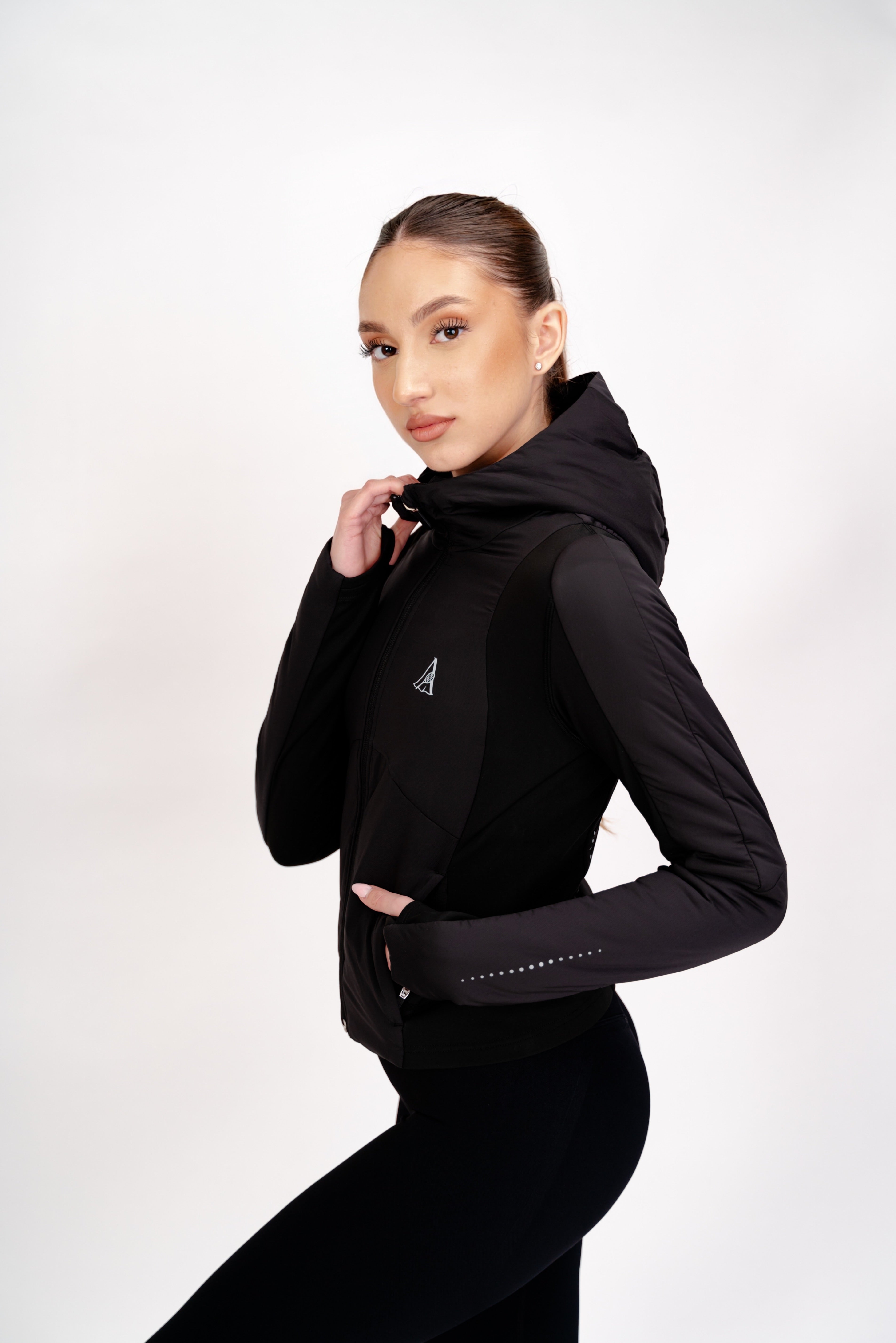 Geacă sport damă cu fermoar și detalii reflectorizante - ALORA