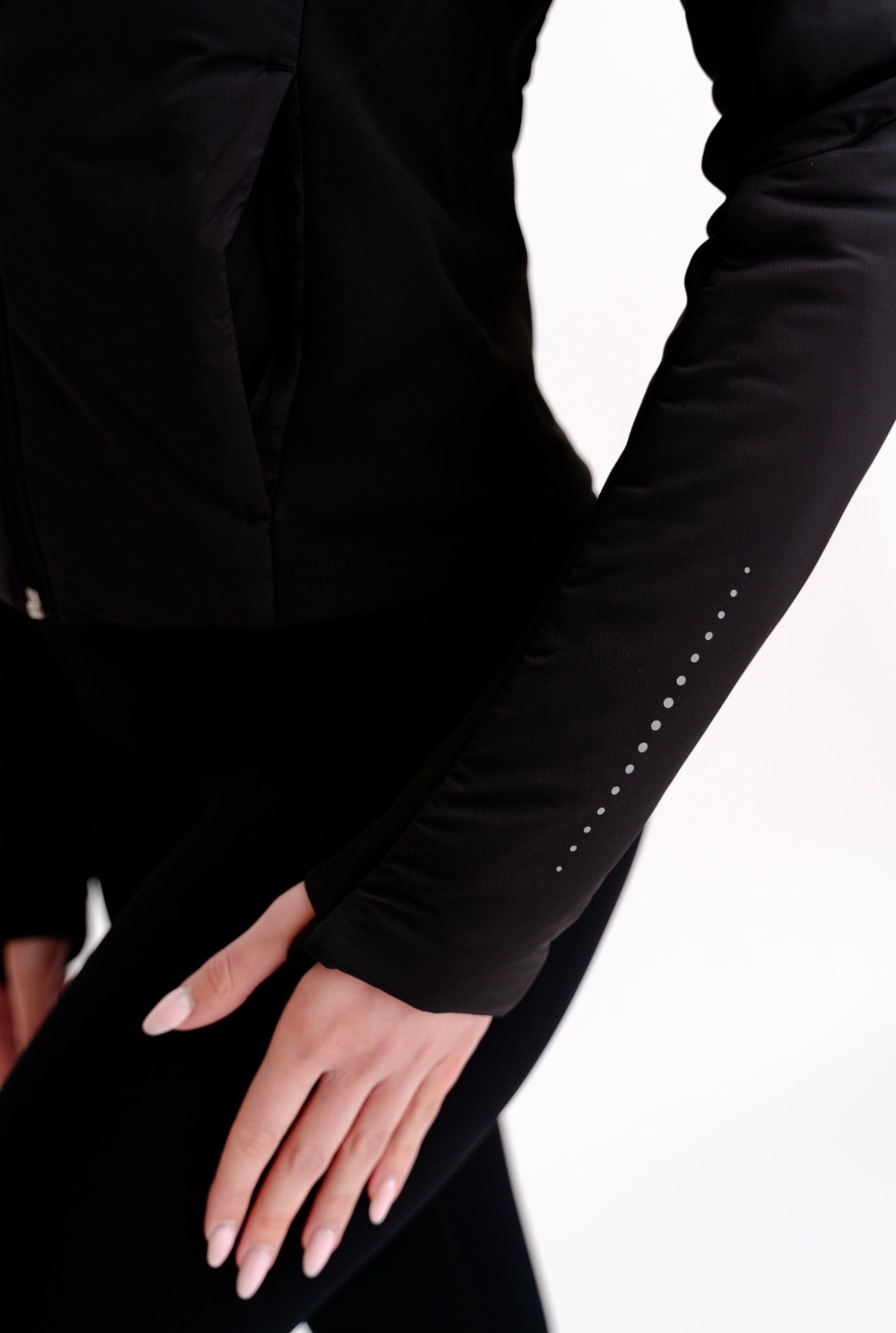 Geacă sport damă cu fermoar și detalii reflectorizante - ALORA