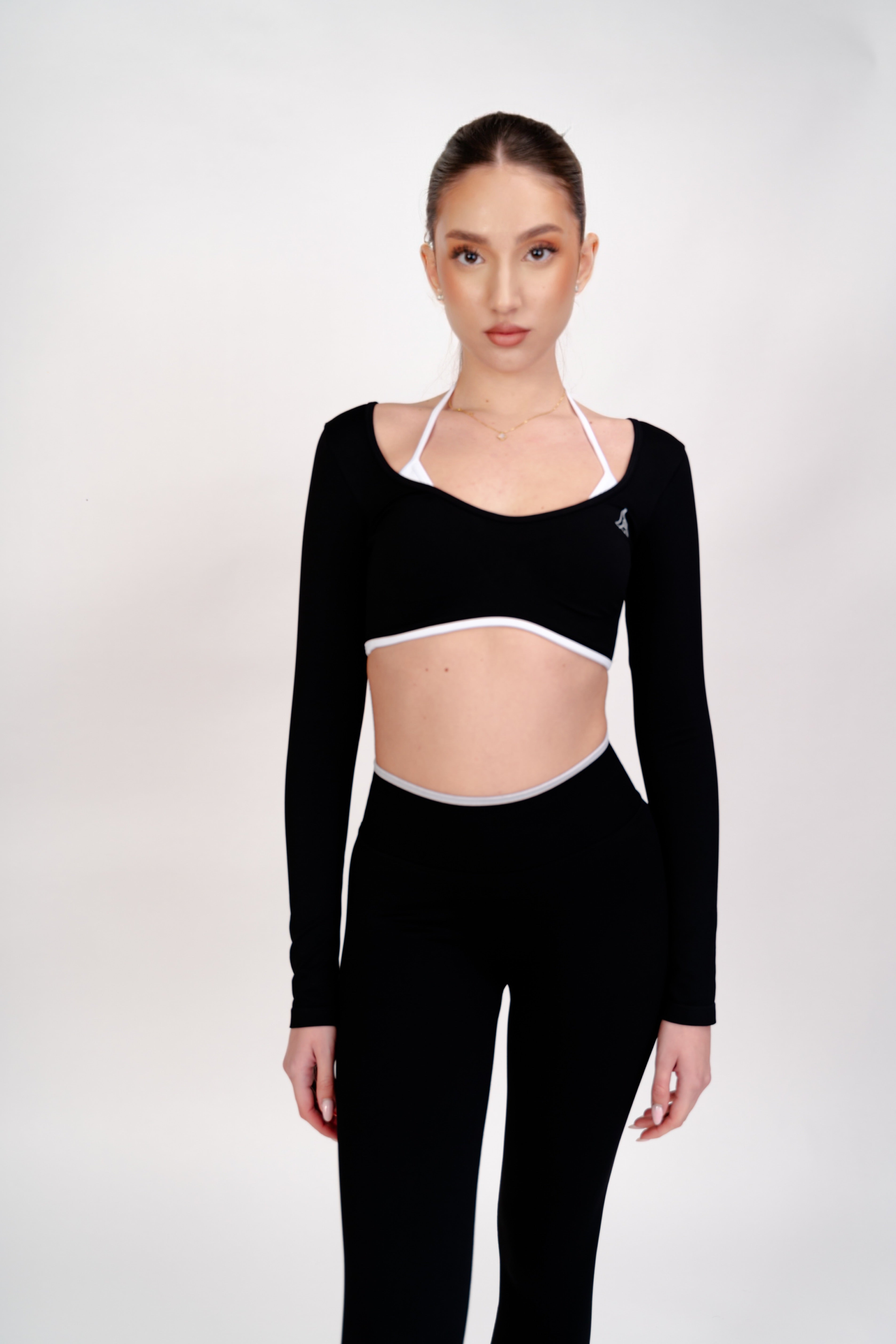 Set 2 piese Eclipse Negru - Top si Colanti