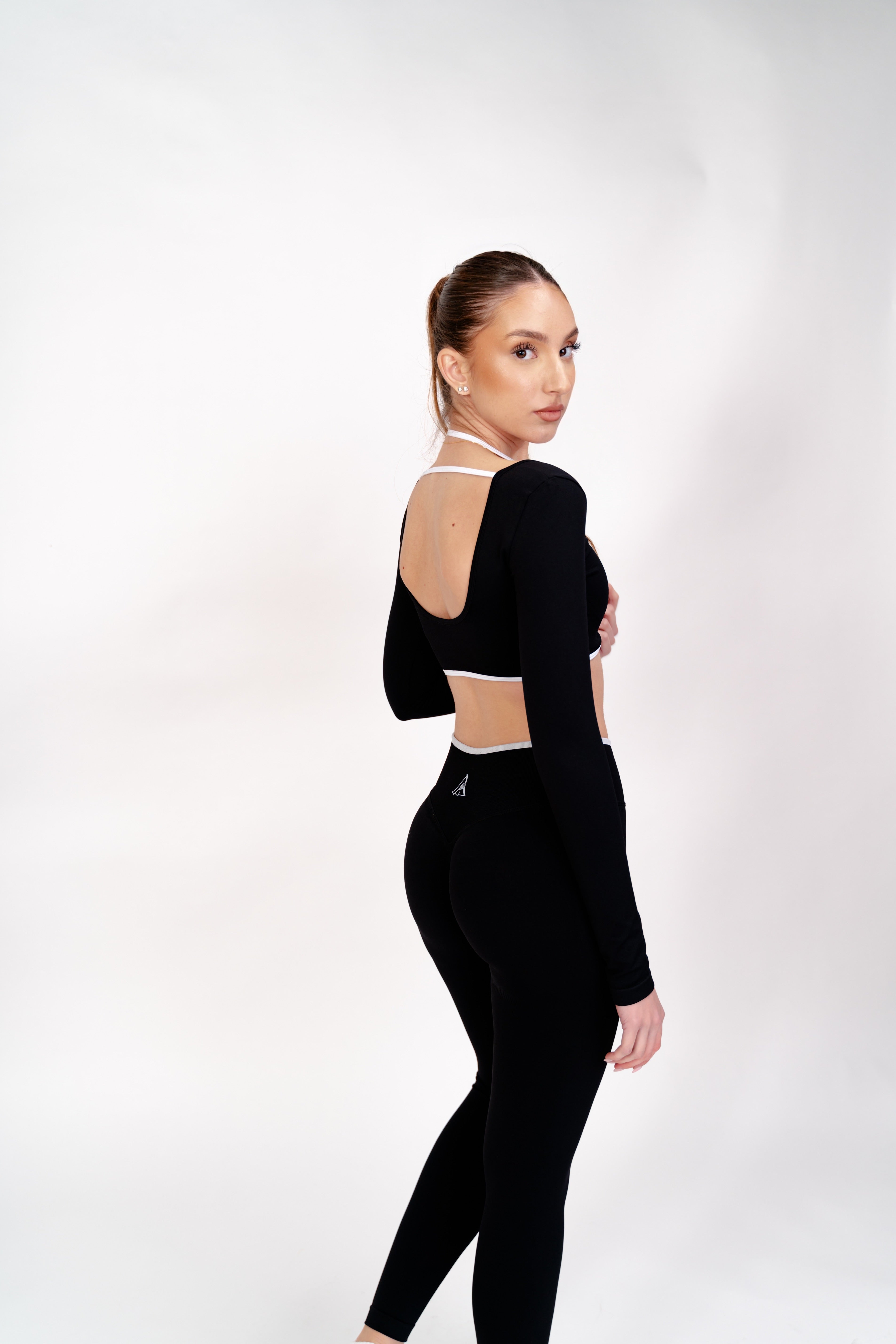 Set 2 piese Eclipse Negru - Top si Colanti