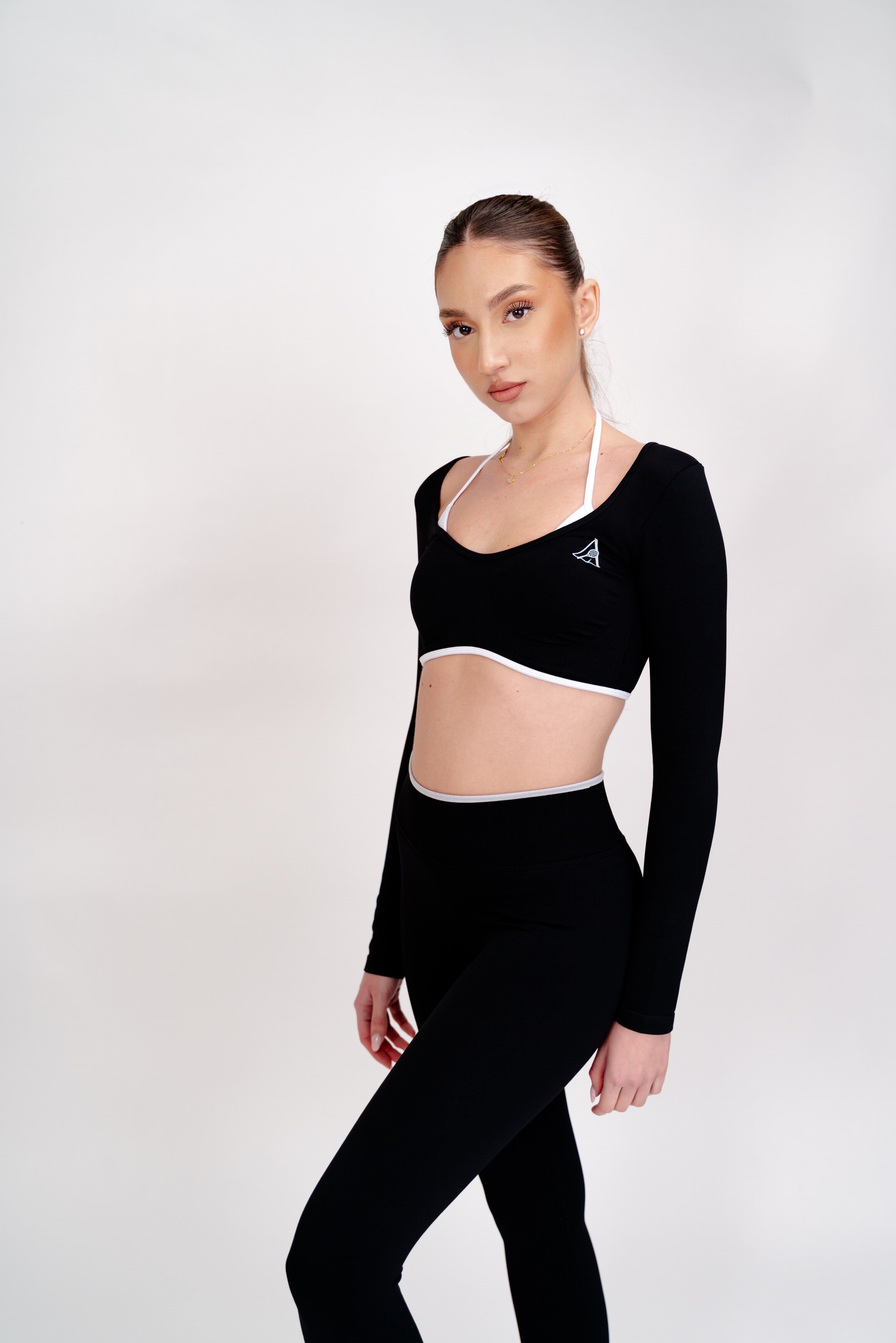 Set 2 piese Eclipse Negru - Top si Colanti